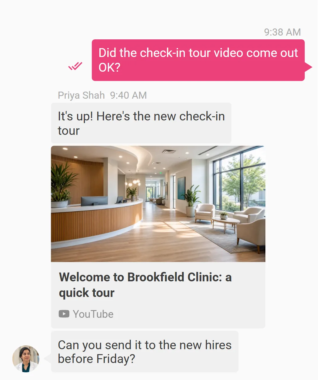 Every word arrives