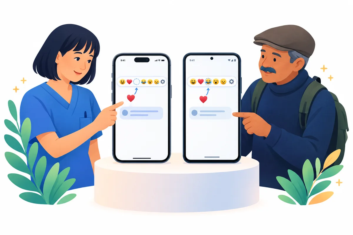 Pick your own quick reactions on iPhone and Android