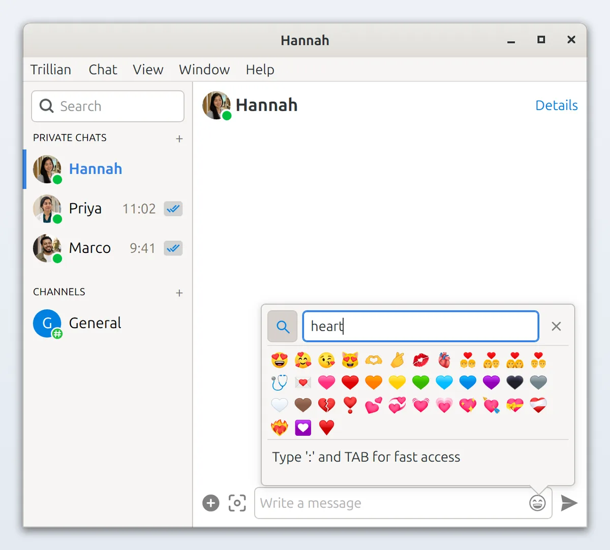 Search for emoji