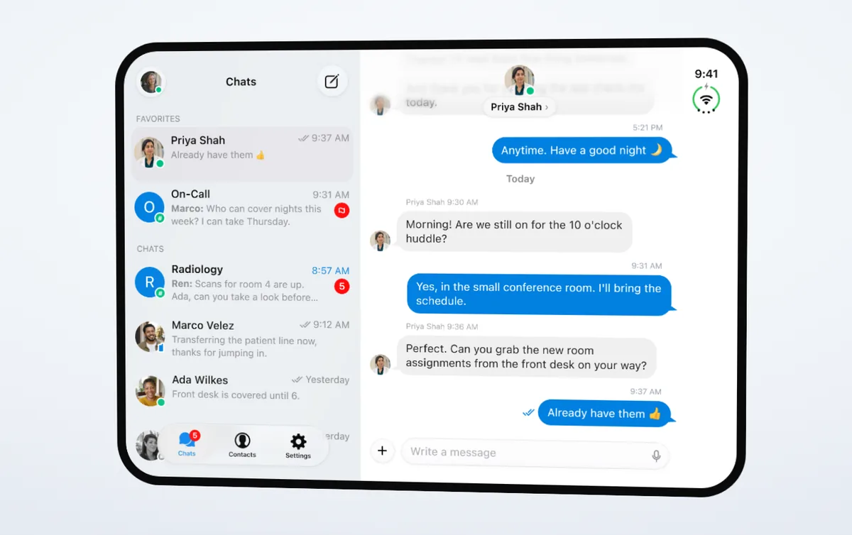 Your chats beside the conversation